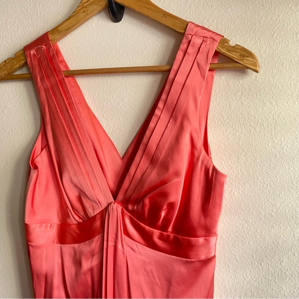 NWT Chaiken Silk Malaga Coral Cocktail Dress Sleeveless New Sz 4 Orange $378